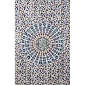 Blue-Yellow-Green Plume Tapestry by Zest For Life